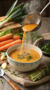homemade Carrot Leek Soup