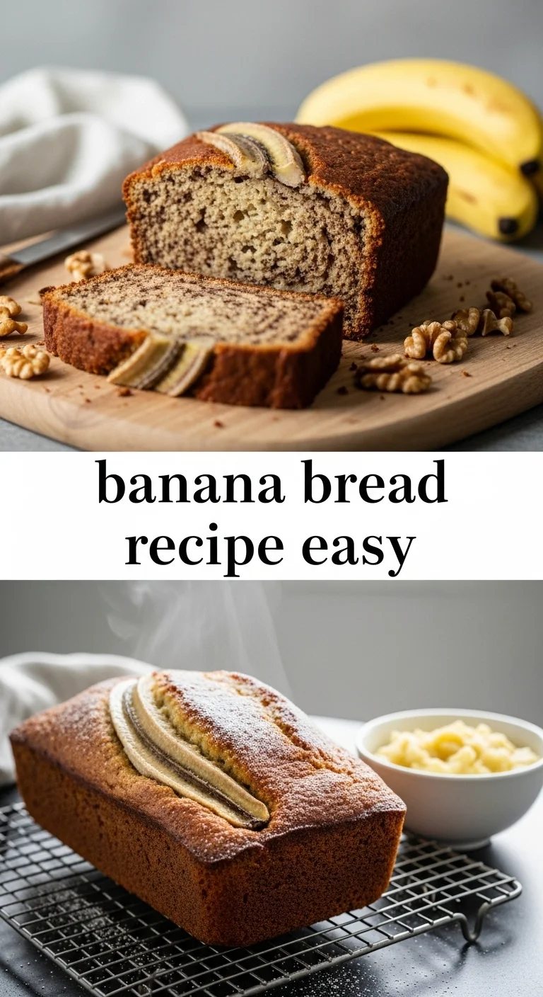 Banana Bread Recipe Easy: 5 Delicious Steps to a Perfect Quick Bake - Pinterest Image