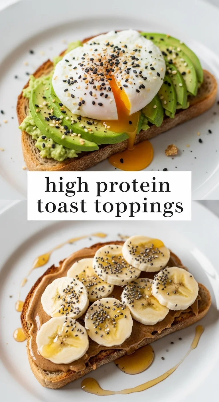 High Protein Toast Toppings: 10 Delicious & Game-Changing Ideas to Boost Your Breakfast! - Pinterest Image