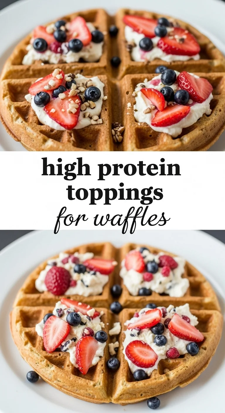 High Protein Toppings for Waffles: 7 Delicious & Game-Changing Ways to Boost Your Breakfast - Pinterest Image