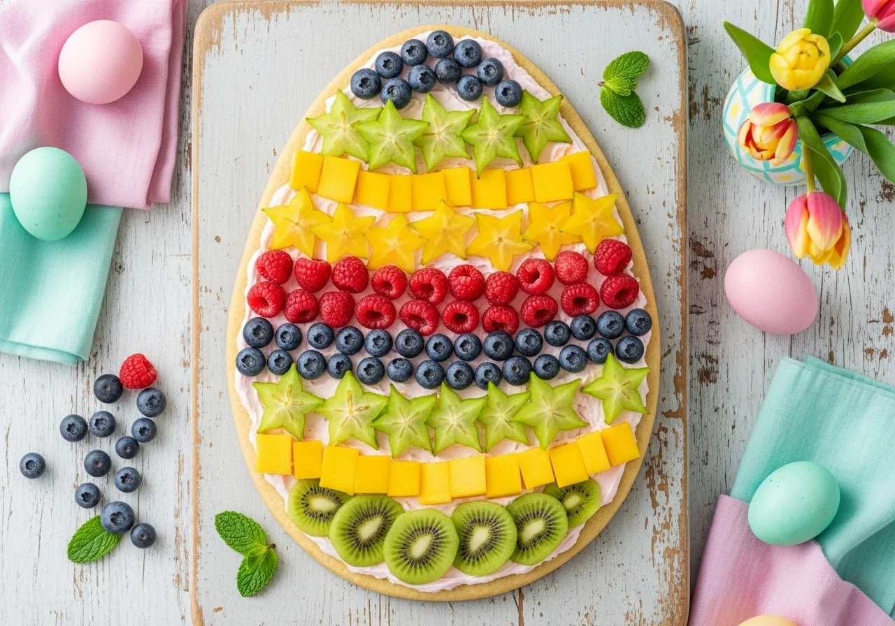 Baby Shower Fruit Pizza: 7 Delicious Easter Egg Designs for a Stunning Spring Party