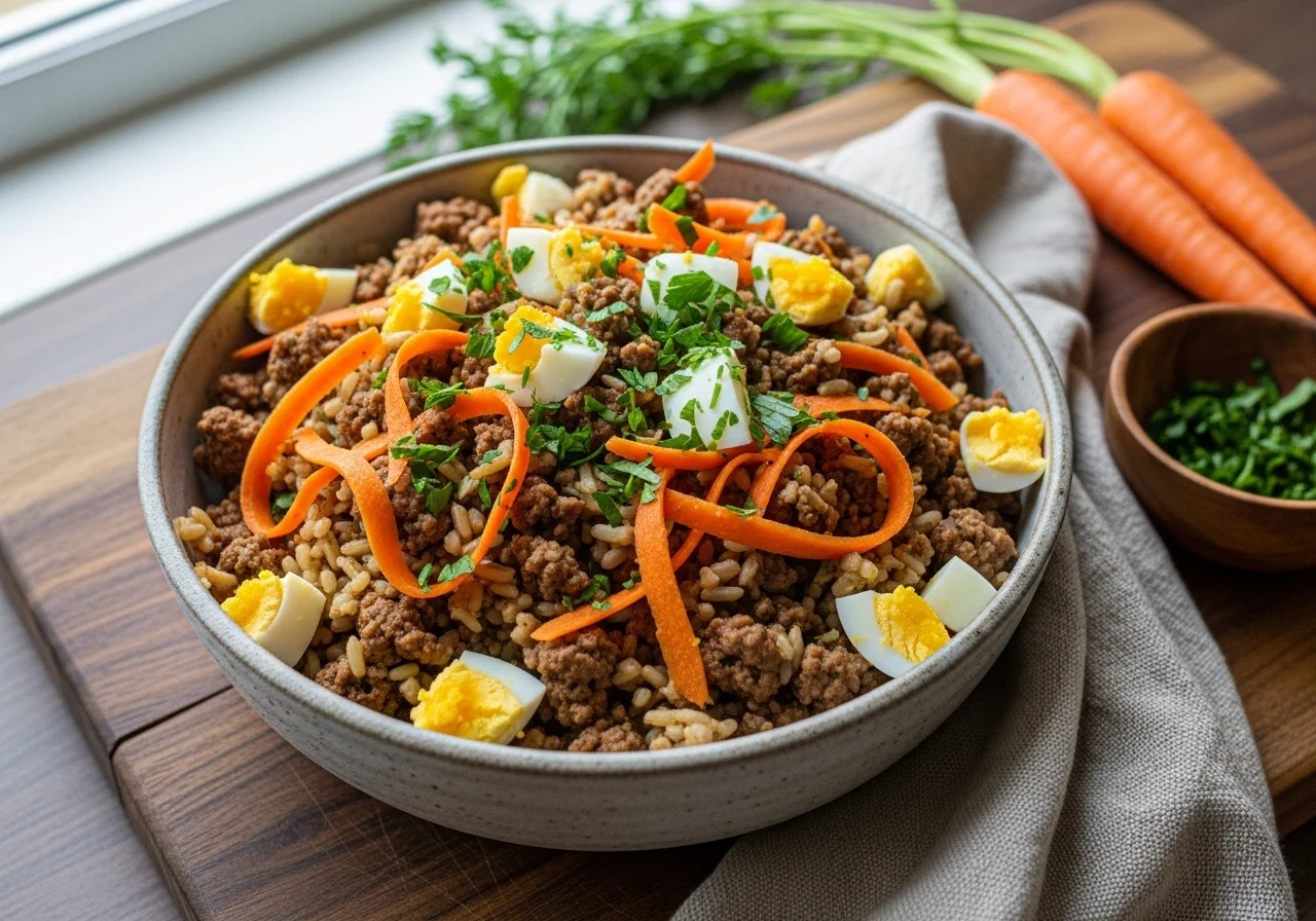 Homemade Dog Food with Beef