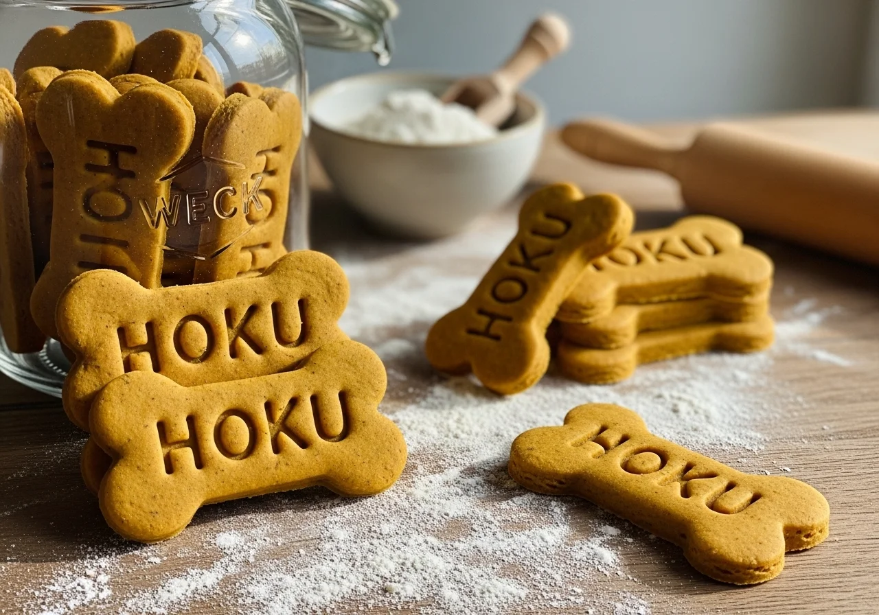 Peanut Butter and Pumpkin Dog Treats