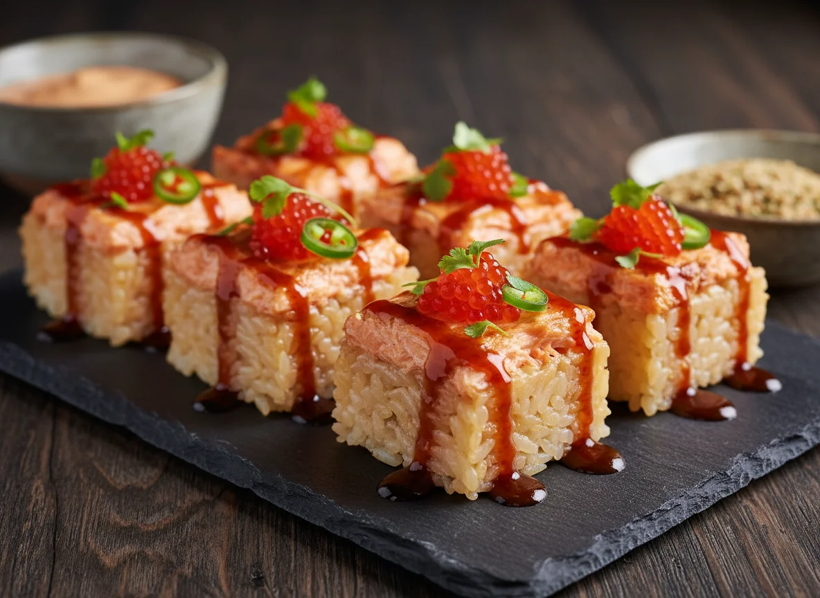 Spicy Salmon Sushi Bake Recipe