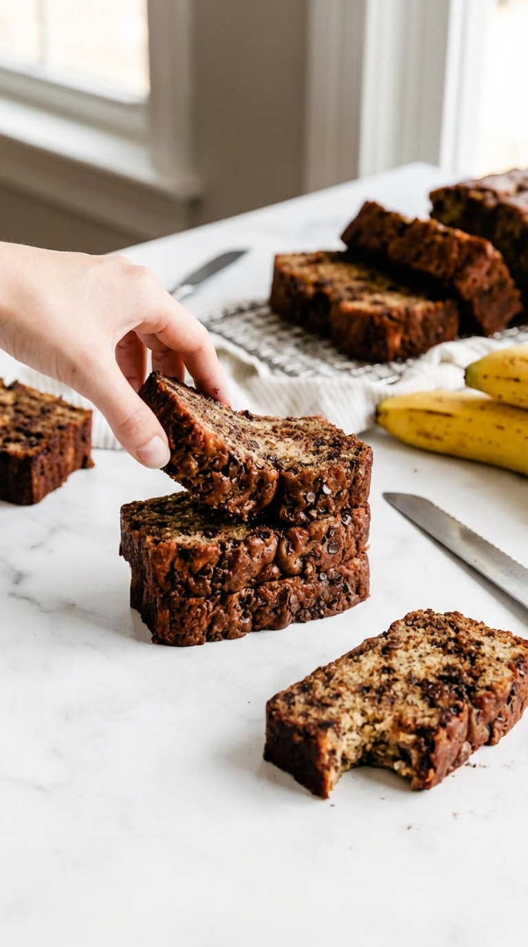 Ultimate Chocolate Chip Banana Bread Recipe final plating